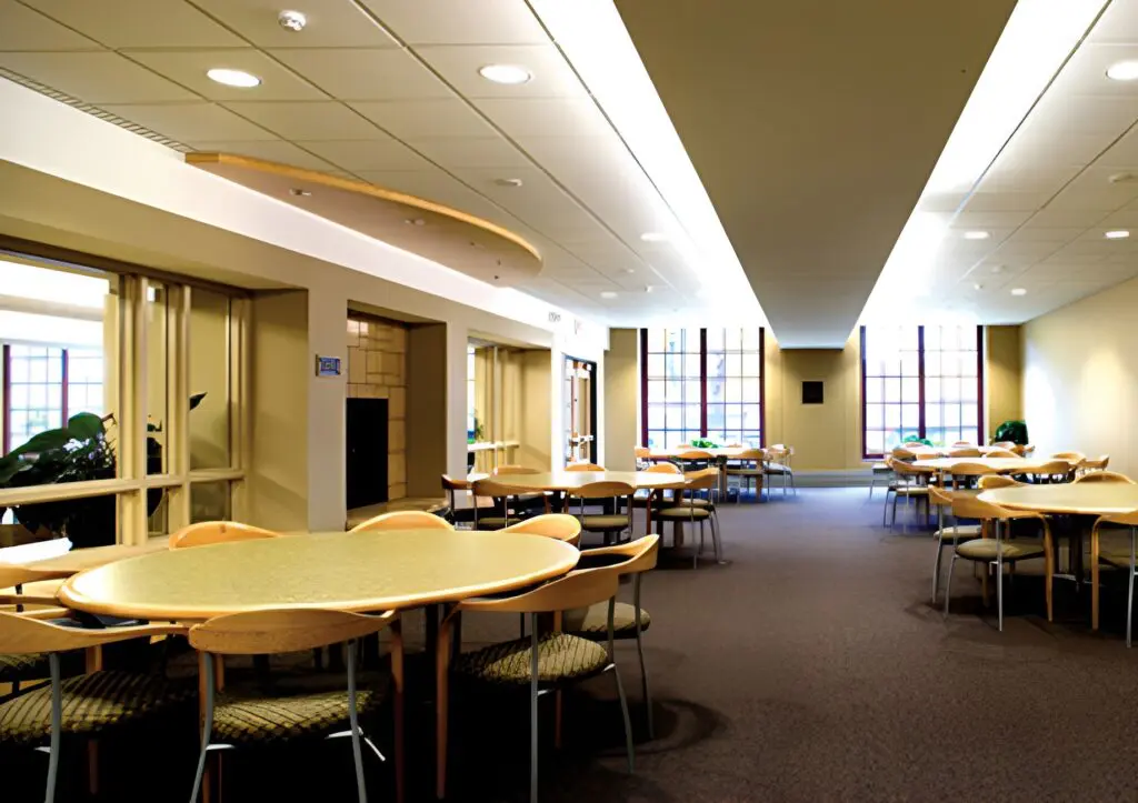 Contemporary school canteen interior