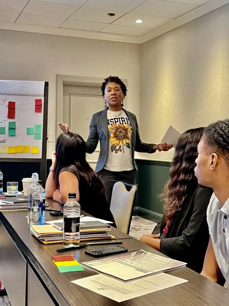 Inspiring presentation at a professional workshop