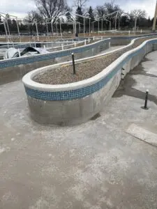 Empty water park under construction