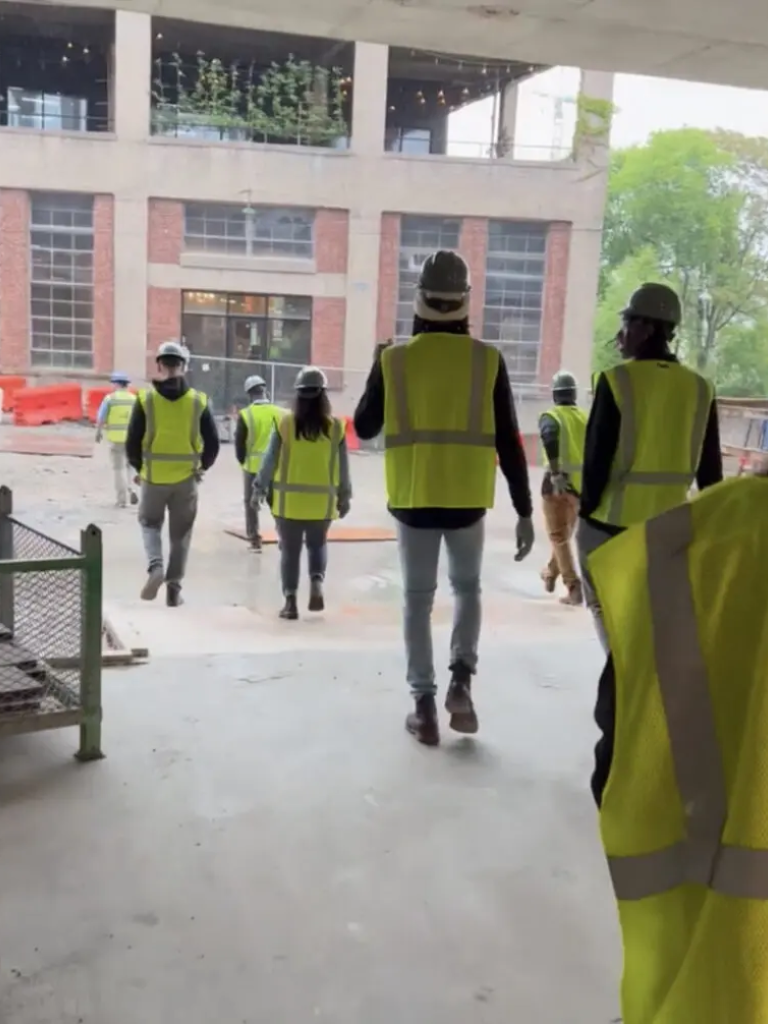 Group of people on a construction site